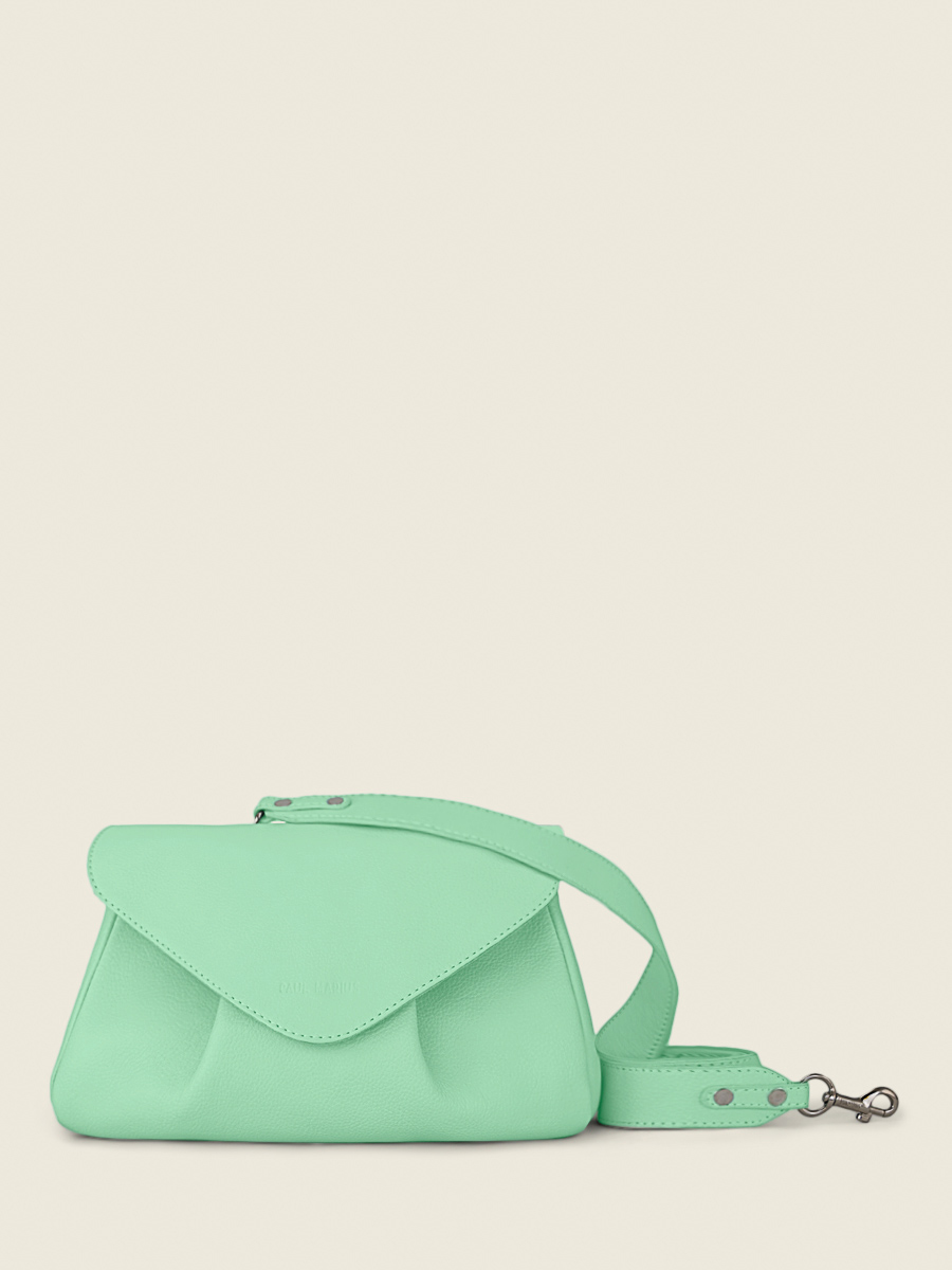 photo-vue-de-face-sac-bandouliere-cuir-vert-suzon-m-pastel-menthe-paul-marius-w25m-pt-gr