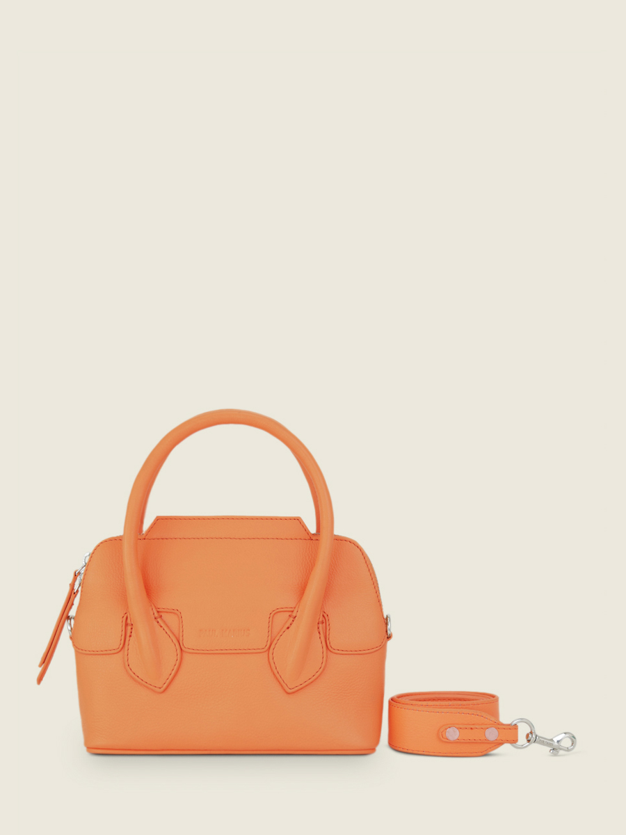 photo-vue-de-cote-mini-sac-main-cuir-orange-gisele-xs-pastel-abricot-paul-marius-w32xs-pt-o