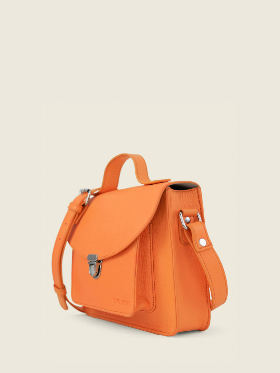 photo-vue-de-cote-sac-main-cuir-orange-femme-mademoiselle-george-pastel-abricot-paul-marius-w05-pt-o