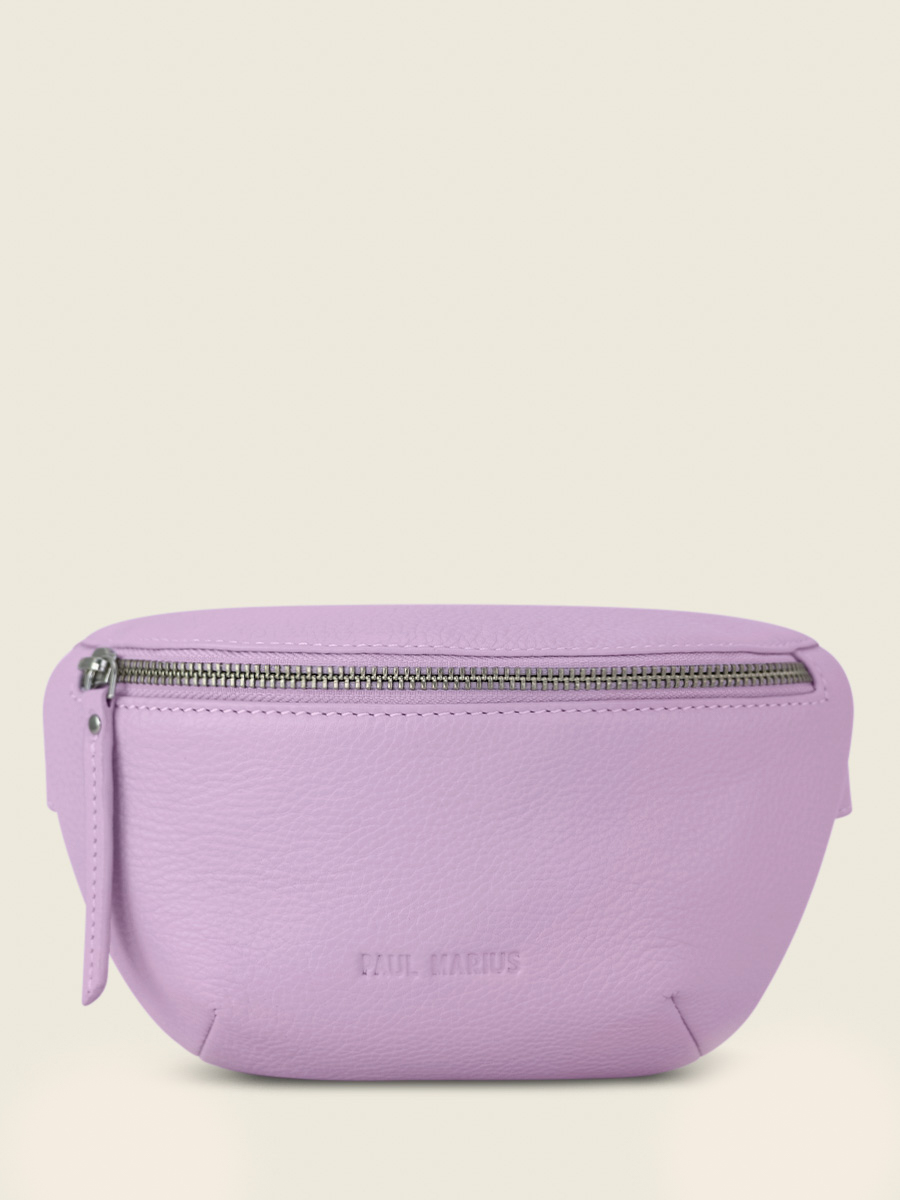 photo-vue-de-face-mini-sac-banane-cuir-violet-labanane-xs-pastel-lilas-paul-marius-m503xs-pt-p