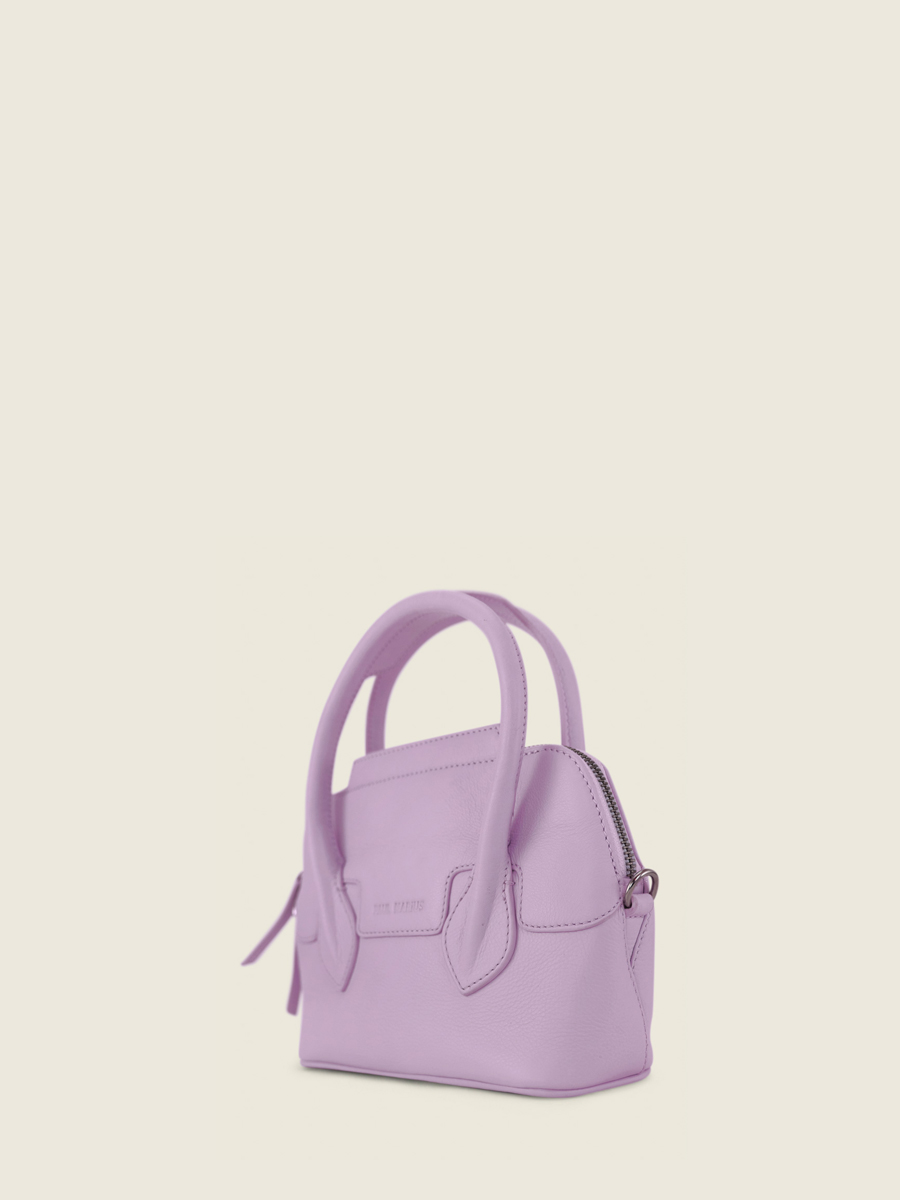 photo-vue-de-cote-mini-sac-main-cuir-violet-gisele-xs-pastel-lilas-paul-marius-w32xs-pt-p