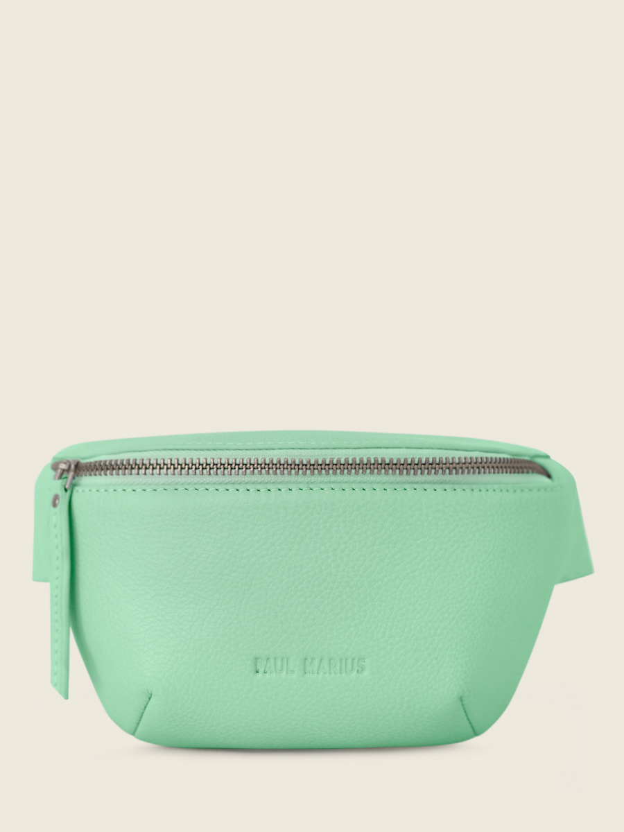 photo-vue-de-cote-mini-sac-banane-cuir-vert-labanane-xs-pastel-menthe-paul-marius-m503xs-pt-gr