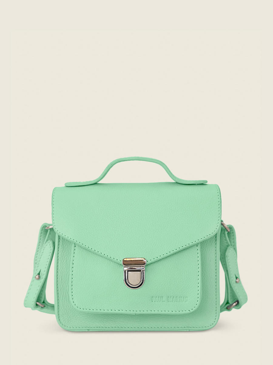 photo-vue-de-cote-mini-sac-main-cuir-vert-femme-mademoiselle-george-xs-pastel-menthe-paul-marius-w05xs-pt-gr