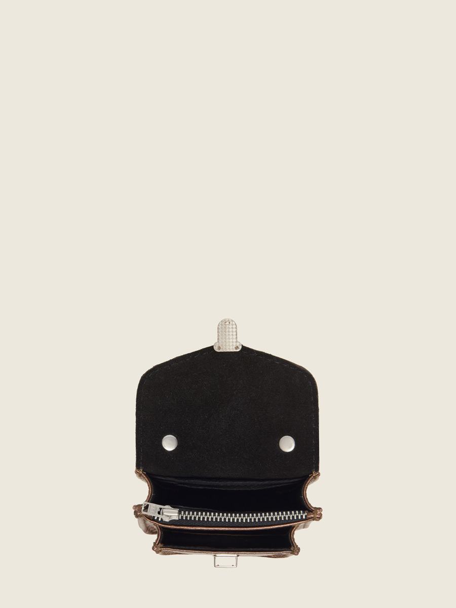 Porte-monnaie Bijou de Sac Mademoiselle George Nano Cuivré photo focus matiere