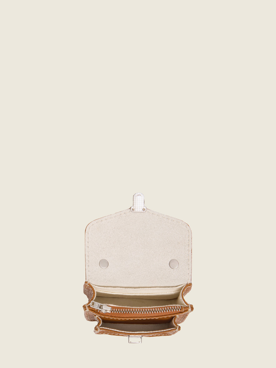 Porte-monnaie Bijou de Sac Mademoiselle George Nano Naturel photo focus matiere