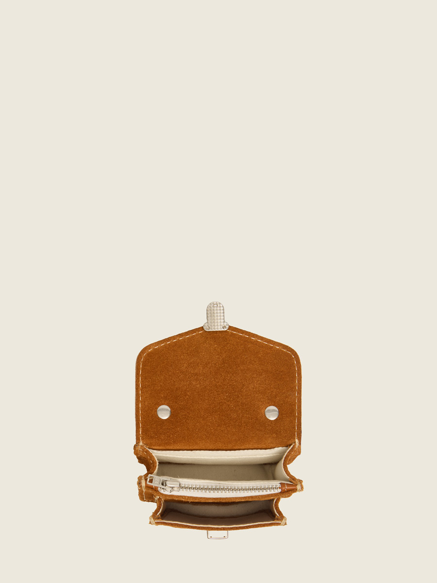 Porte-monnaie Bijou de Sac Mademoiselle George Nano Fauve photo focus matiere