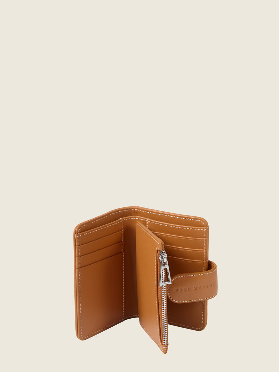 Portefeuille en toile beige Valentine Escapade - Toile Beige vue interieure