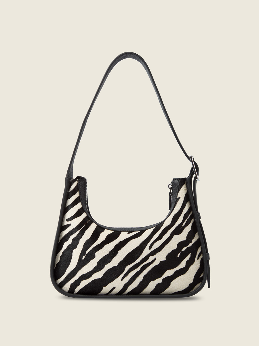 sac-baguette-victoire-xs-tigre-cuir-femme-noir-blanc-vue-face-w54xs-ti-b-w    