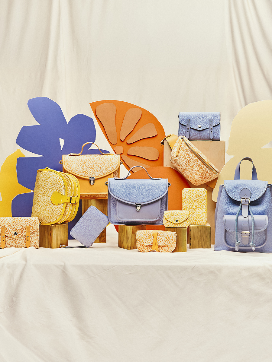 Portefeuille en cuir orange LePortefeuille Alice - Orangeade photo focus matiere