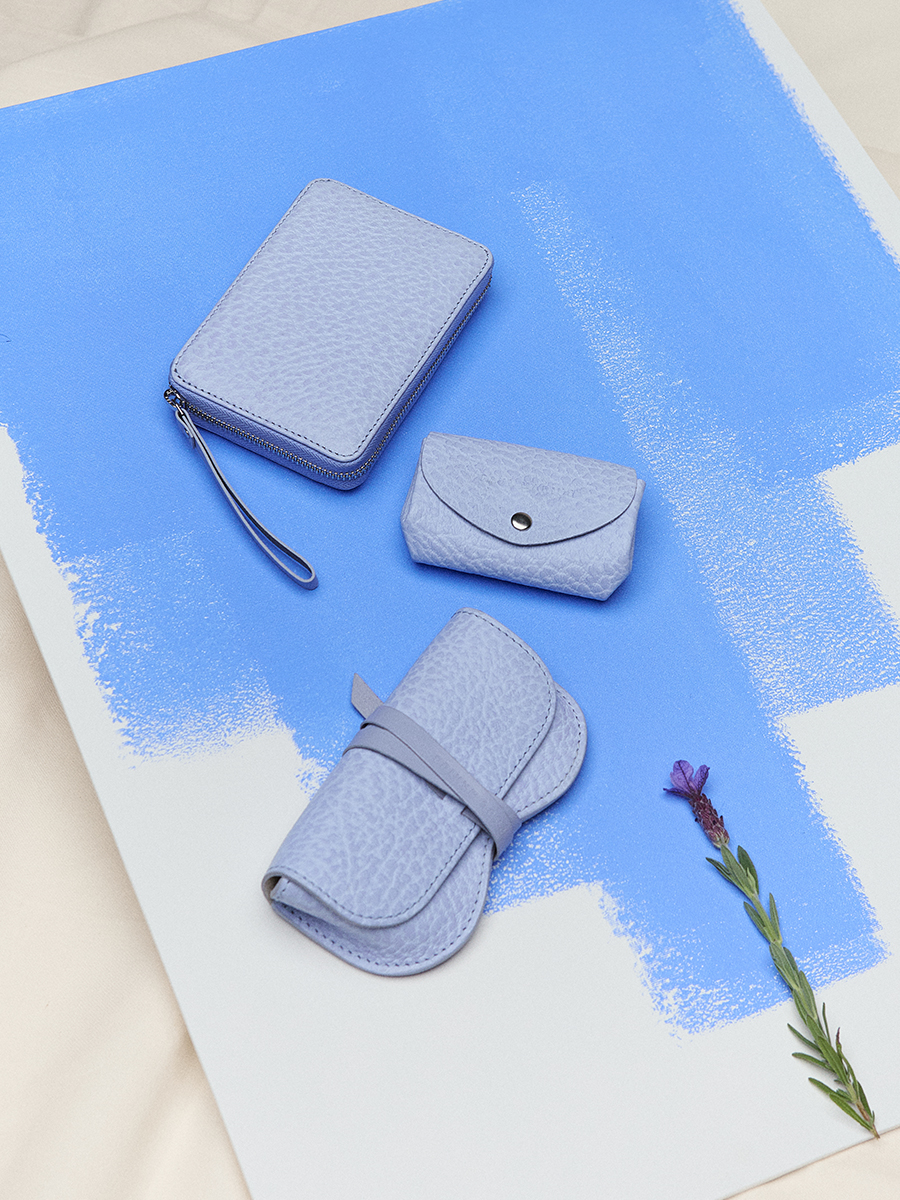 Sac à main en cuir violet LeDandy - Lavande vue portee