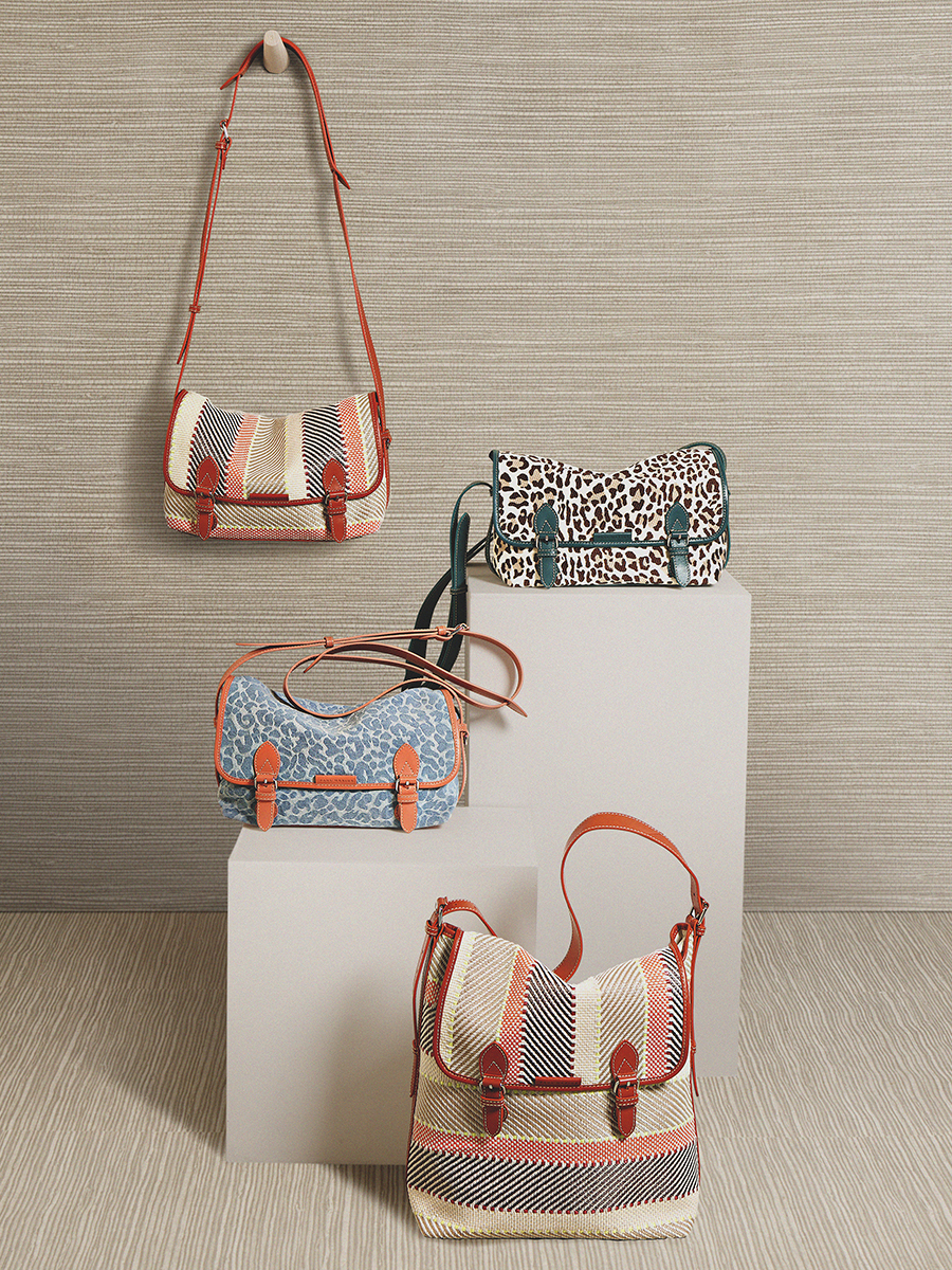 Sac bandoulière raphia multicolore Loulou Raphia - Multicolore vue interieure