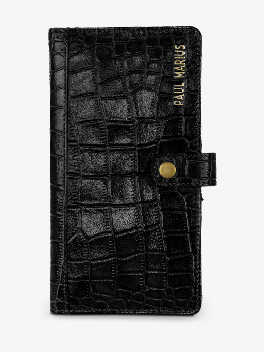 photo-vue-de-face-portefeuille-cuir-femme-leportefeuille-charlotte-n2-alligator-noir-paul-marius-m67-a-b