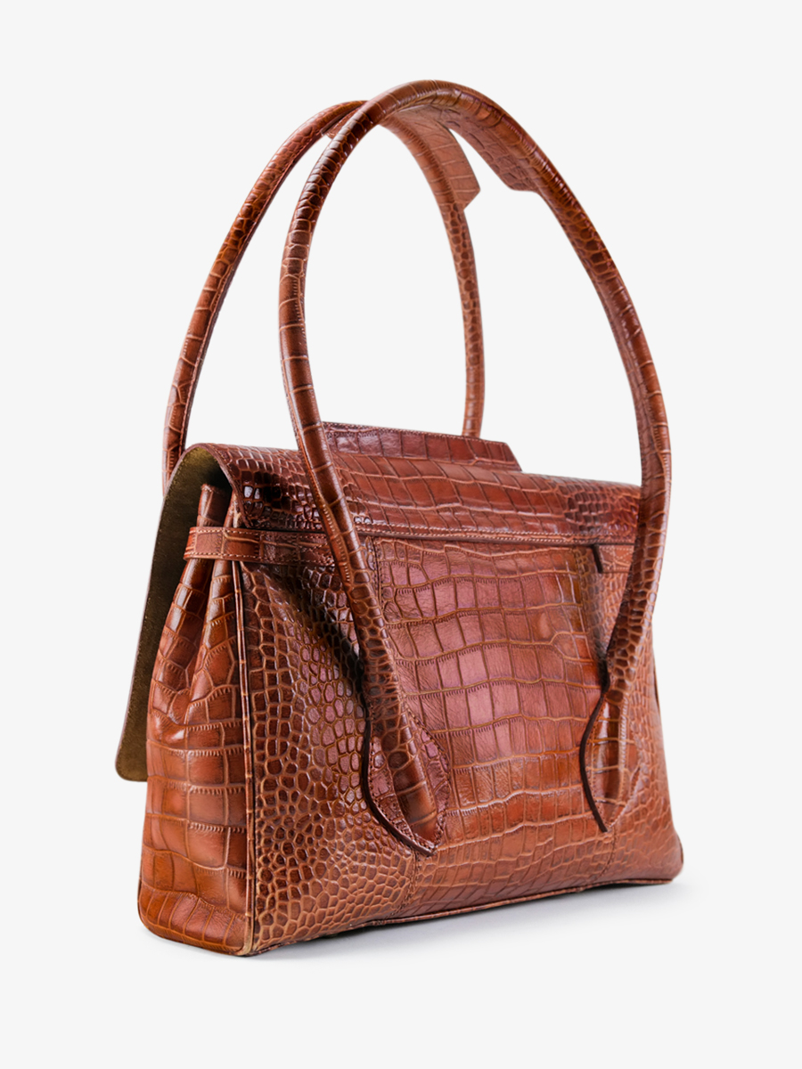 photo-vue-de-dos-sac-a-main-cuir-femme-marron-colette-m-alligator-cocktail-ambre-paul-marius-w28m-a-l