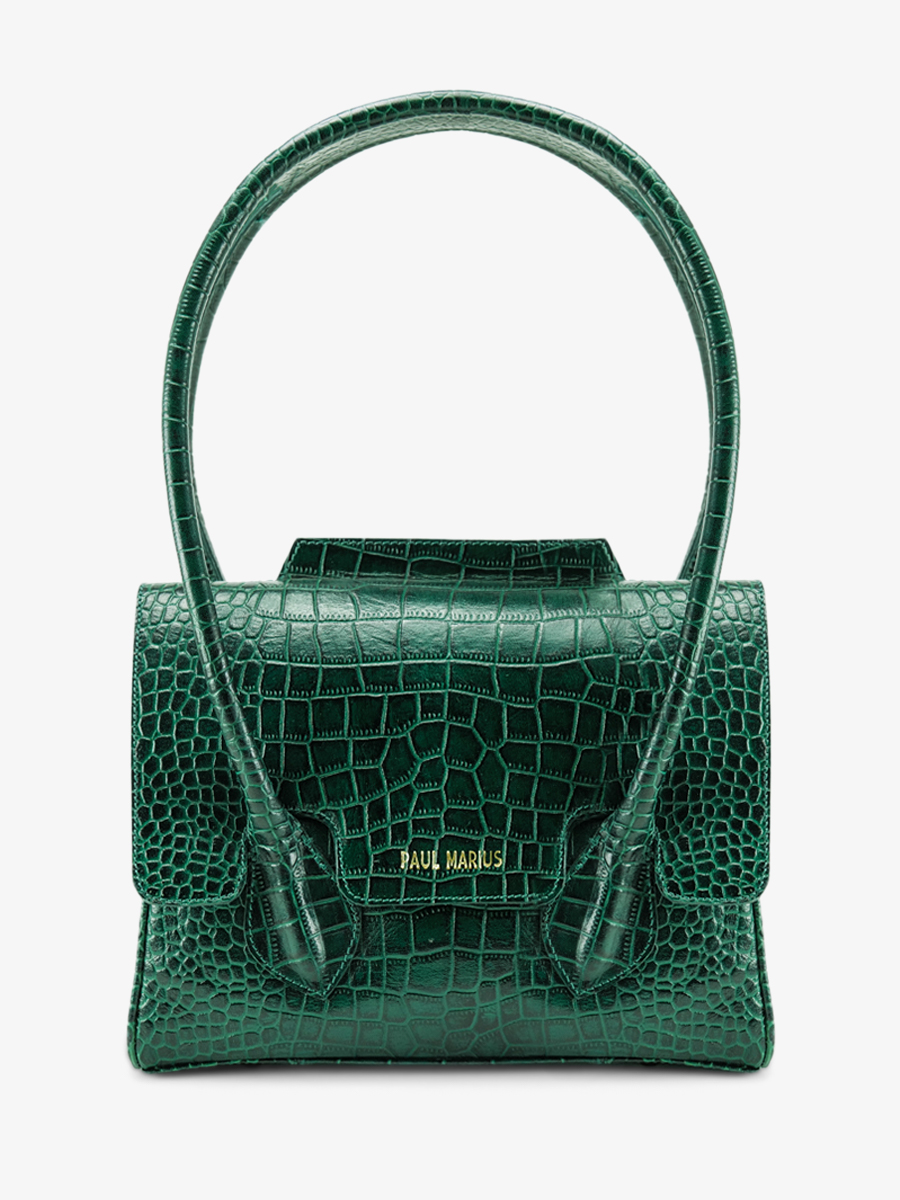 photo-vue-de-face-sac-main-cuir-femme-colette-s-alligator-vert-paul-marius-w028s-a-dg