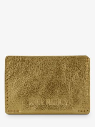 Porte Carte pour Homme ou Femme en Cuir gold 8 Cartes- cuir pleine