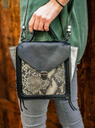 Mistinguette Python - Argenté / Noir