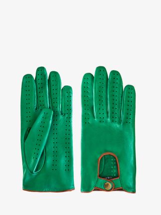 Gants Pilote Femme - Vert / Naturel