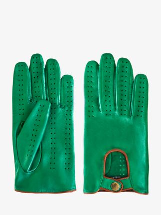 Gants Pilote Homme - Vert / Naturel 