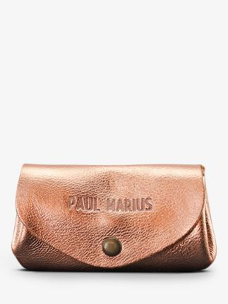 Adèle Or Rose - pochette cuir femme Rose,Doré