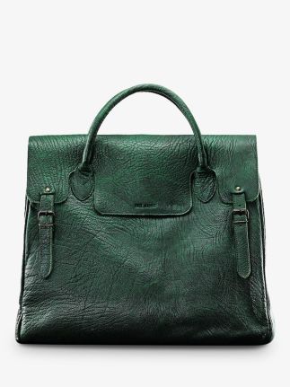 Sac bandoulière en cuir vert, 24h Le Mans - SAC BANDOULIERE Vert