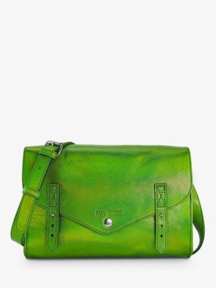 L Indispensable Bleu Piscine sac bandouliere cuir femme Bleu PAUL MARIUS