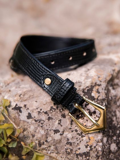 Ceinture femme cuir véritable 105 cm luxe à la mode bleu Largeur :3.4 cm 105 cm - Prêt