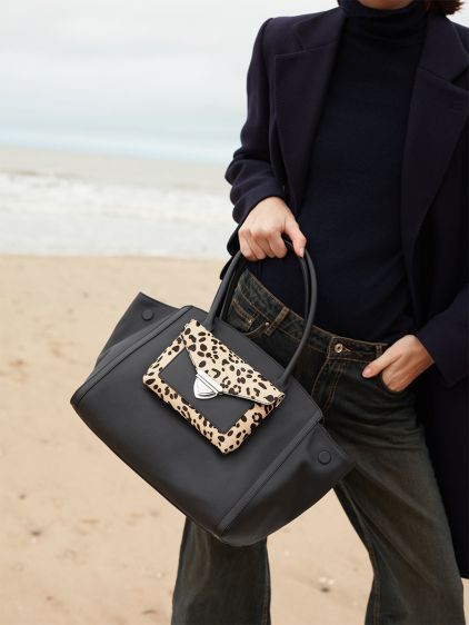 LeCaprice Pochette Léopard - Noir
