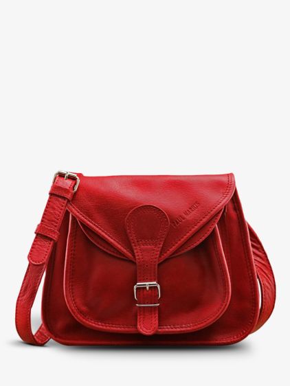 Cartable cuir best sale rouge