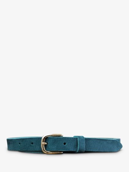 LaCeinture Magnifique Nubuck - 20mm - Bleu Piscine