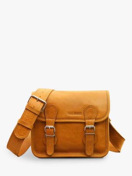LaSacoche S Safran sac bandouliere cuir femme Jaune PAUL MARIUS