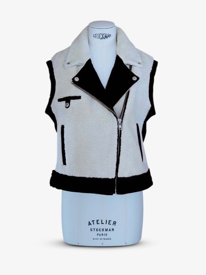 Perfecto cuir sans manche femme 2025