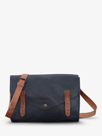 L Indispensable Bleu Piscine sac bandouliere cuir femme Bleu PAUL MARIUS
