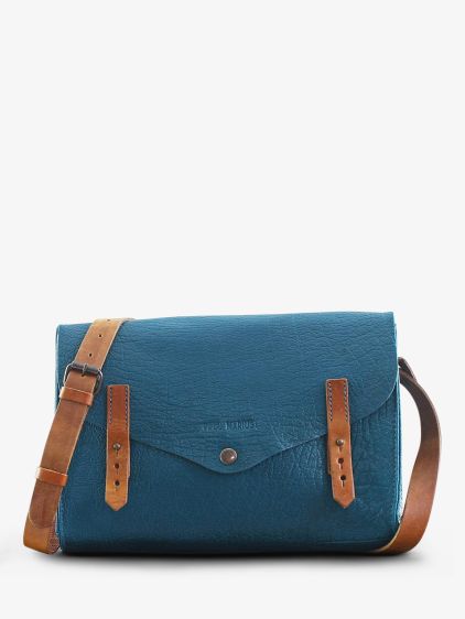 L'Indispensable Denim - sac porté épaule en cuir et jean femme