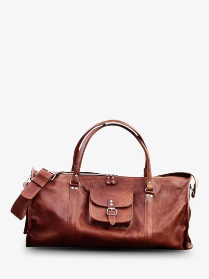Paul Marius LeVoyageur XL Naturel sac de voyage en cuir vintage