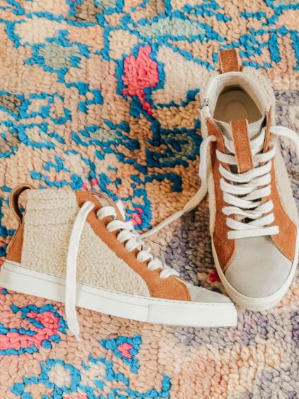 Basket femme cuir marron cheap