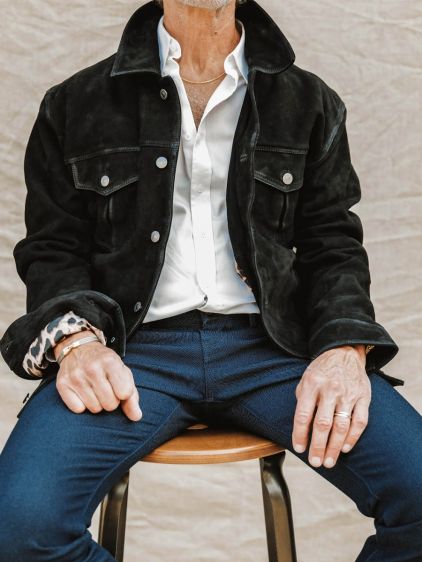 LeNumero 1 Noir veste cuir nubuck homme Noir PAUL MARIUS