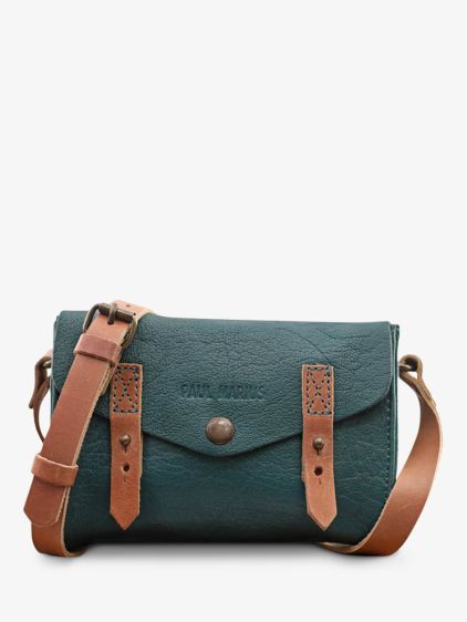 Le Mini Indispensable Naturel sac bandouliere cuir femme Marron PAUL MARIUS