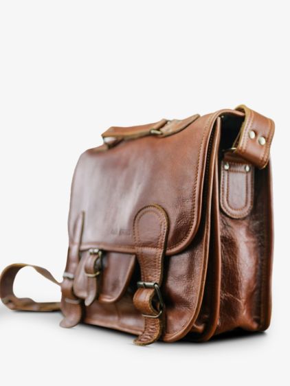 LeCartable L Tabac porte document cuir ordinateur Marron PAUL MARIUS