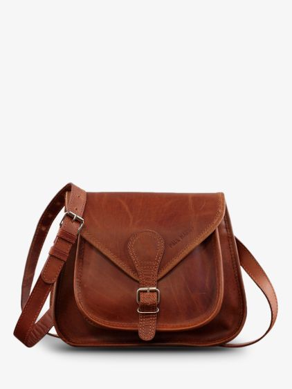 LaSacoche S Naturel - sac bandoulière cuir femme Marron