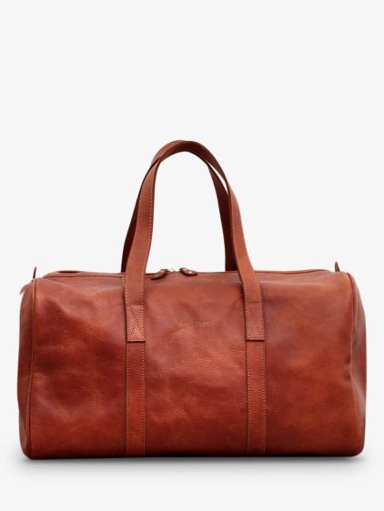 Sac de voyage en Cuir naturel - Rouge foncé - Grand format