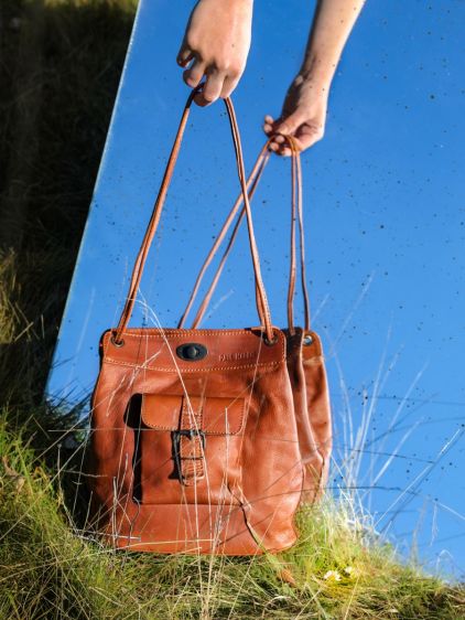 LeBaroudeur Naturel - sac a dos cuir femme Marron