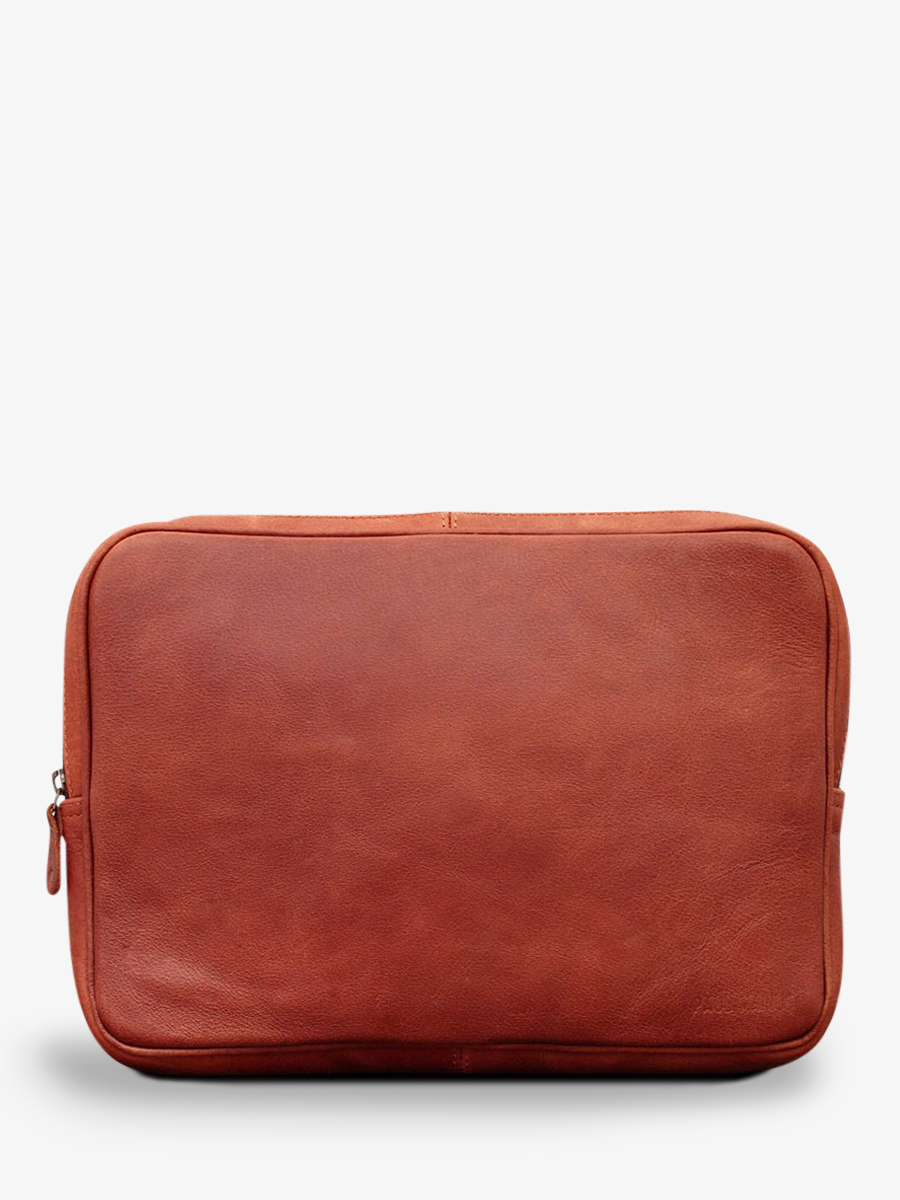 photo-vue-de-face-pochette-ordinateur-marron-housse-ordinateur-13-pouces-naturel-paul-marius-m52s-l