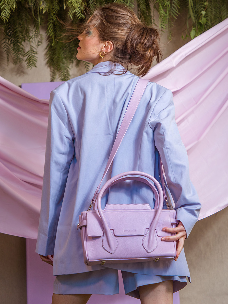 Madeleine S Pastel Lilas - sac à main cuir violet femme | PAUL MARIUS