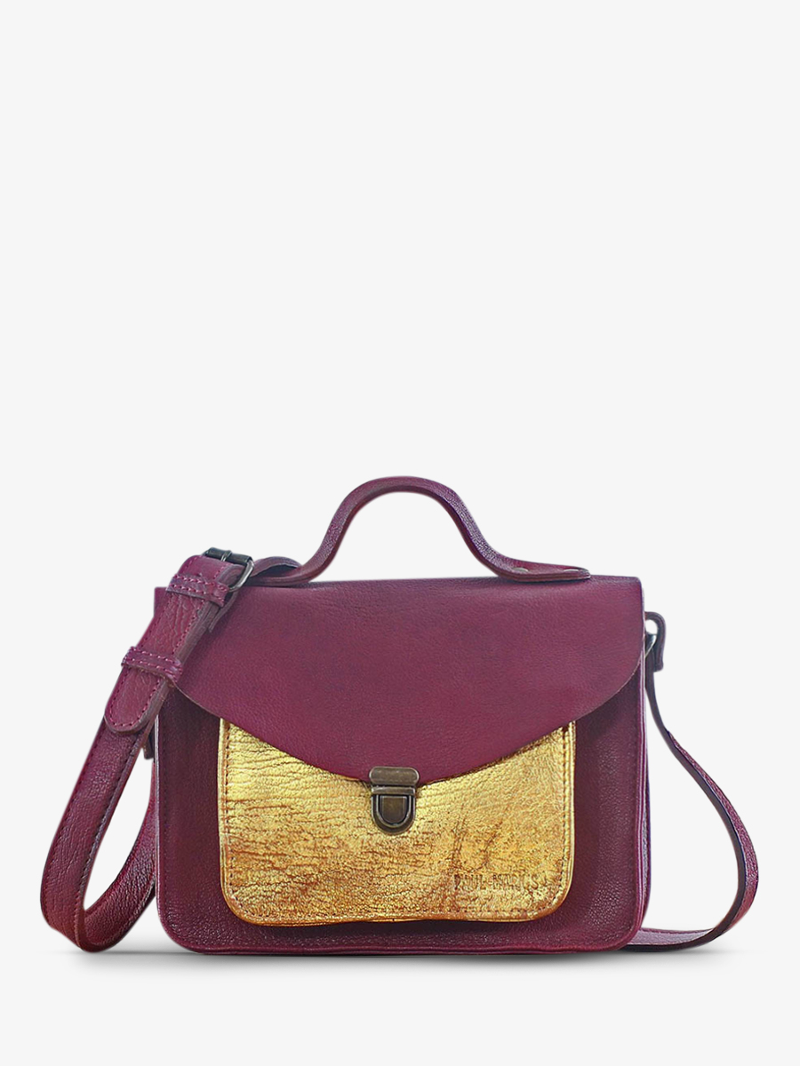 photo-vue-de-face-sac-bandouliere-cuir-femme-violet-dore-mademoiselle-george-prune-dore-paul-marius-w05-p-g