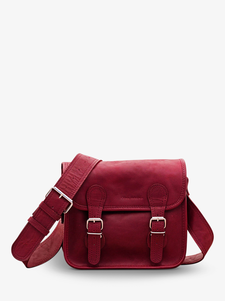 LaSacoche S Bordeaux sac bandouliere cuir femme Rouge PAUL MARIUS