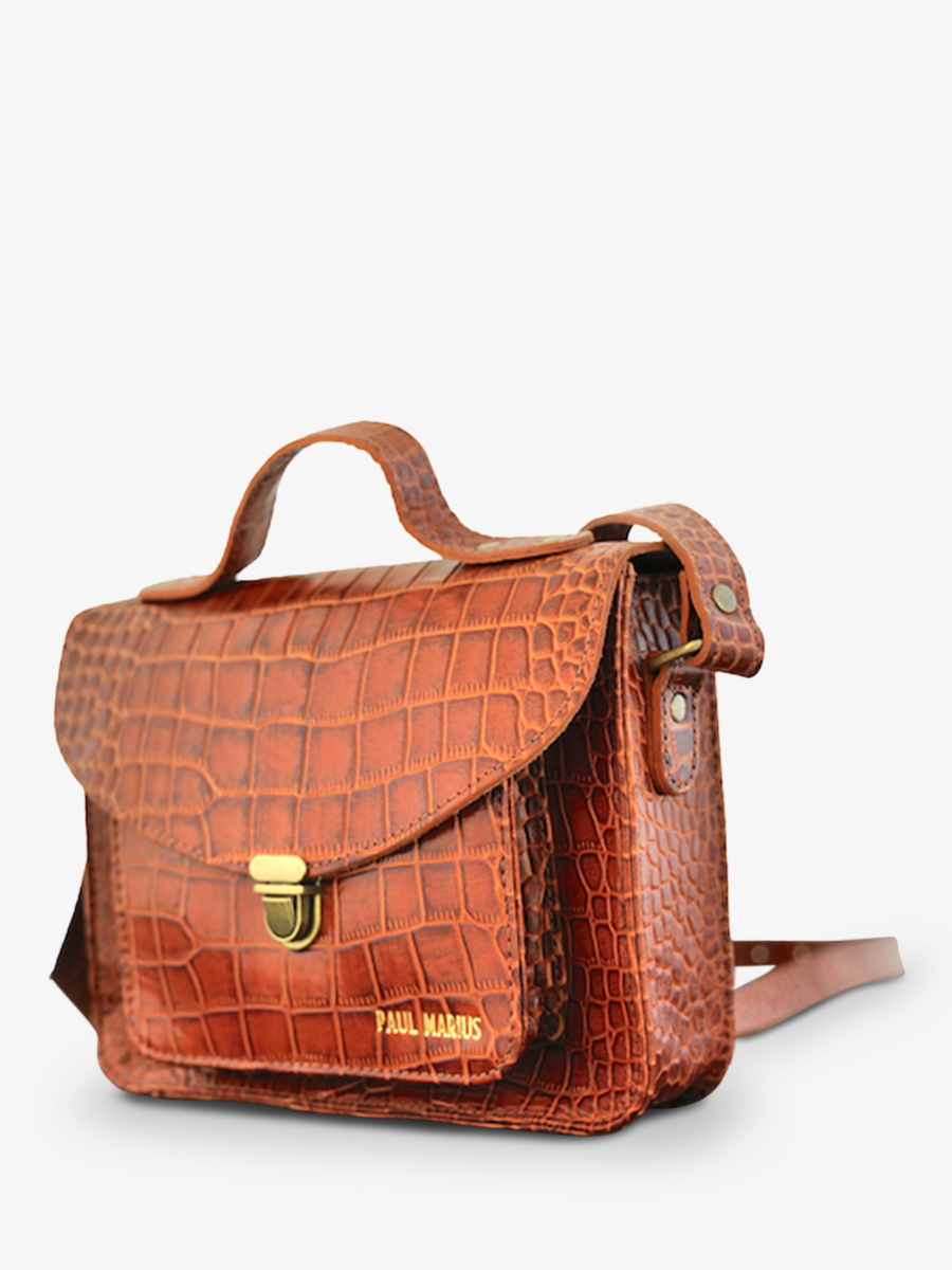 photo-vue-de-cote-sac-bandouliere-cuir-femme-marron-mademoiselle-george-alligator-cocktail-ambre-paul-marius-w05-a-l