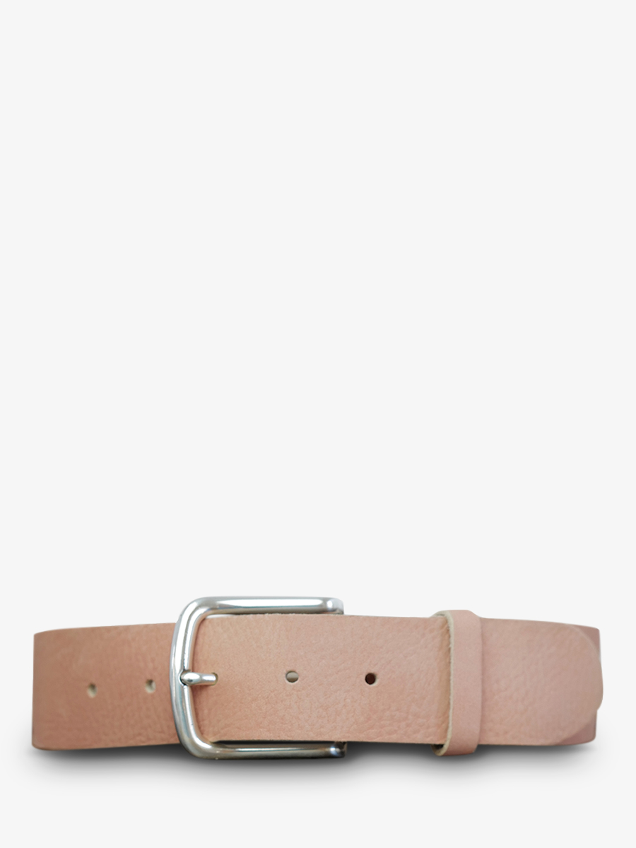 photo-vue-de-face-ceinture-en-cuir-pour-homme-et-femme-rose-laceinture-magnifique-nubuck-40mm-rose-poudre-paul-marius-cdv-40-n-pi