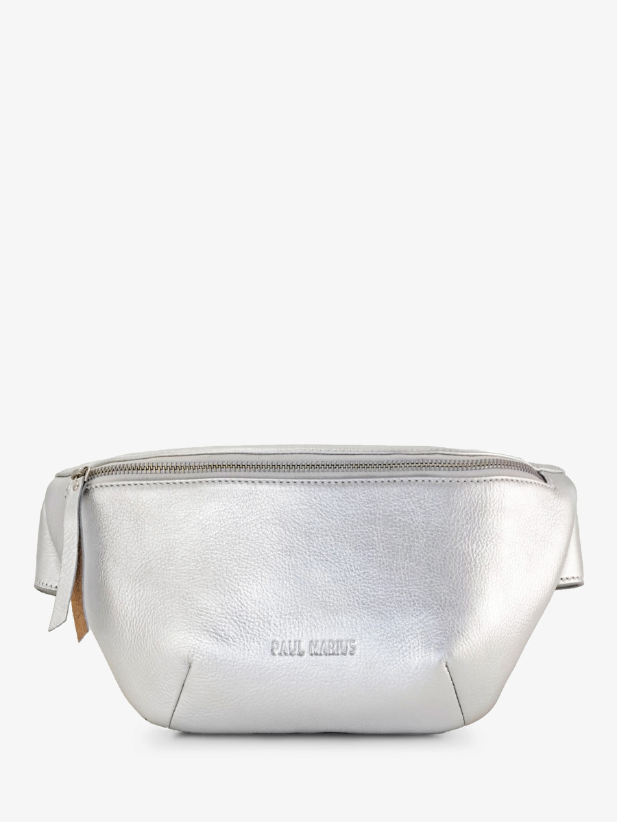 LaBanane Argent sac banane en cuir argent PAUL MARIUS