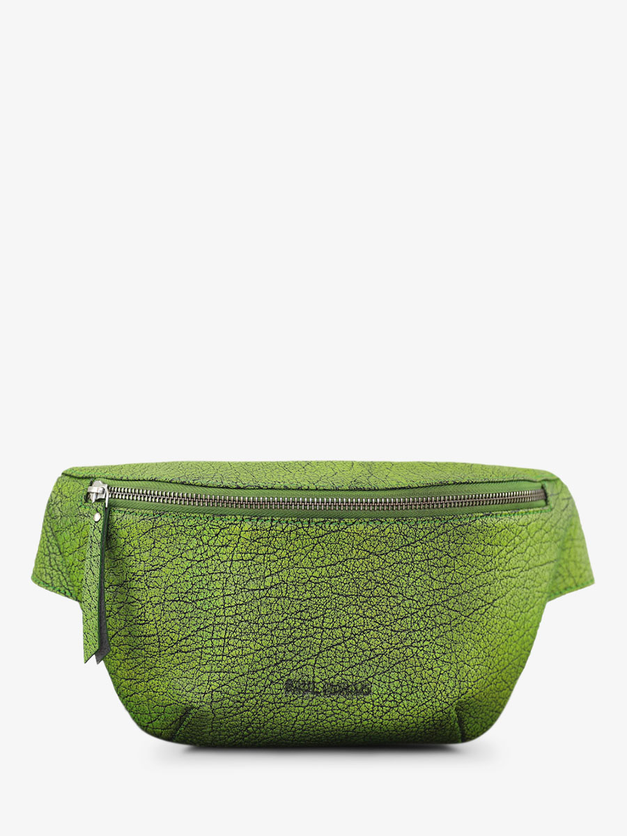 photo-vue-de-face-sac-banane-en-cuir-vert-labanane-absinthe-paul-marius-m503-gr-b