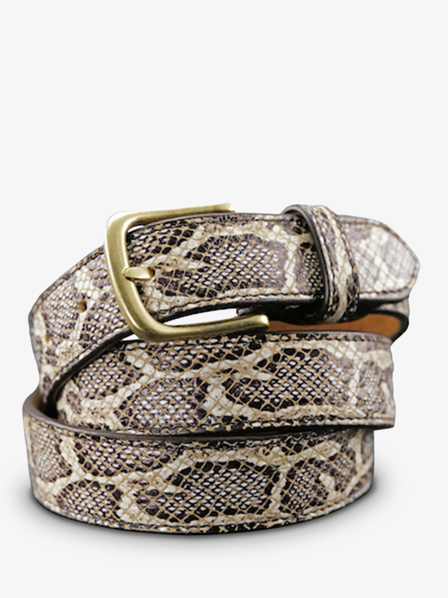 photo-vue-de-face-ceinture-en-cuir-pour-homme-et-femme-python-laceinture-a-boucle-python-molure-paul-marius-lb-115-p-w